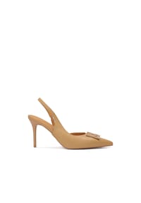 Kazar - Lederpumps mit offenem Absatz - Beige