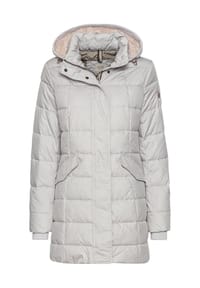 camel active - Steppmantel, Stehkragen, Kapuze, für Damen - 07 SILVER