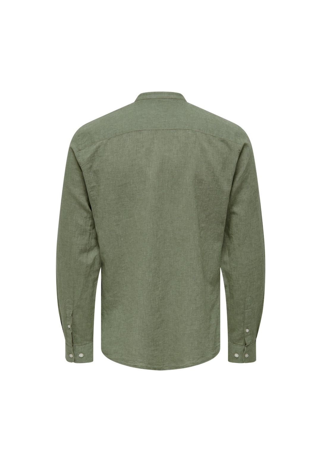 Only & Sons Hemd Slim Fit Freizeithemd Caiden Solid Mit Maokragen Und Durchgehender Knopfleiste, GrüN, Xxl