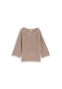 TOM TAILOR - Pullover, 3/4-Arm, für Damen - 32208 TAUPE GREY