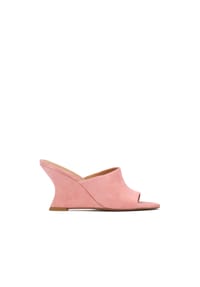 Kazar - Rosa Wildleder-Flip-Flops mit Plateauabsatz - Rosa