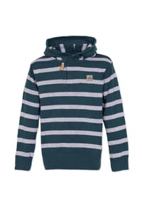Band of Rascals - Strick Kapuzenpullover Bars - dark-petrol-grey