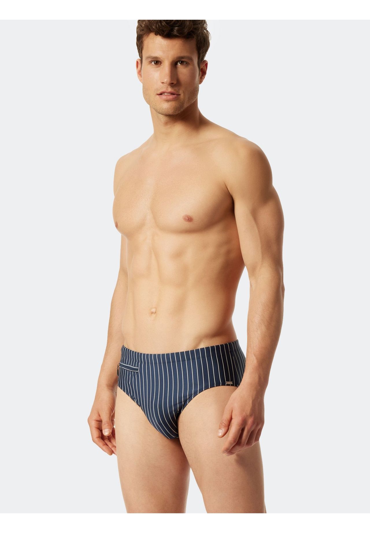 Schiesser Badeslip, VerschlußTasche, Streifen, FüR Herren, Blau, 5