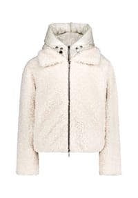 AMBER & JUNE - Felljacke, Stehkragen, für Damen - 1158 PEARL CREAM