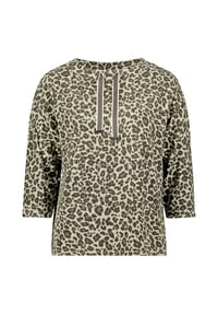 BETTY BARCLAY - Sweatshirt mit Kragen - Khaki/Khaki