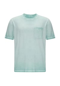 QS - T-Shirt, Baumwolle, für Herren - 6134 BLUE GREEN