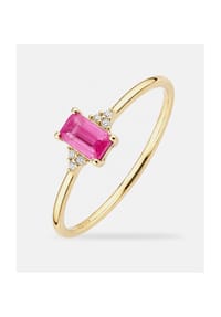 Diamant L'eternel - Ring, mit Rubin, 375 Gelbgold - gold