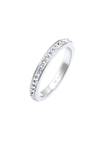 elli. - Ring Bandring 925 Silber Vergoldet, Mit Kristallen Von Swarovski® - Gold