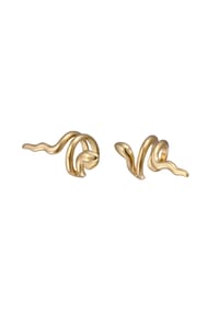 elli. - Ohrringe Earcuff Schlange 925 Sterling Silber Vergoldet - Gold