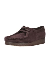 CLARKS® - Veloursleder Halbschuhe WALLABEE. - Chocolate