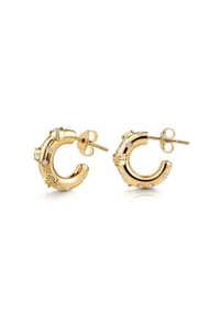 carolin stone - Creolen 925/- Sterling Silber 6 Quarz - gelb