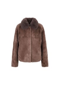 BLONDE NO.8 - Kunstfelljacke TARA zum Wenden aus hochwertigem Kunstfell - BROWN
