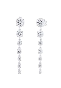 elli. PREMIUM - Ohrringe Ohrhänger Edel 925 Silber, Mit Kristallen Von Swarovski® - Silber