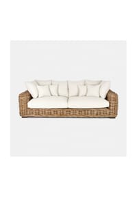 LOBERON Sofa Rimini braun/creme - Gartenmöbel - braun/creme