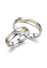 MARRYA - MARRYA MARRYA Silber Ringe Trauringe Eheringe Partnerringe - Damen Ring - silber - gold