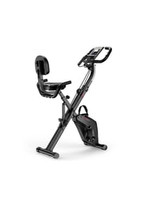 HOME FITNESS CODE - Faltbares Heimtrainer Fahrrad C-Serie, 10-stufiger Magnetwiderstand, Twister-Platte, Bänder, Schwarz - 