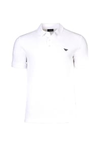 EMPORIO ARMANI - Herren Poloshirt - ESSENTIAL, Pique, Regular Fit, Cotton Stretch - Weiß