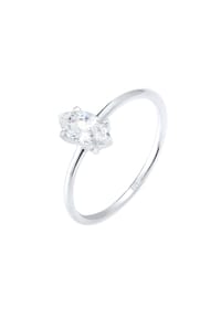 elli. - Ring Verlobung Marquise Zirkonia Stein 925 Silber - Rosa