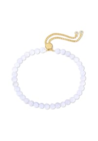 GLANZSTÜCKE MÜNCHEN - Damen Armband aus 925/- Sterling Silber in Gelbgold mit Spitzenachat - gelbgold