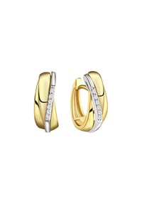 CELESTA® - Damen Creolen, 375er Gelb-/Weißgold - BICOLOR