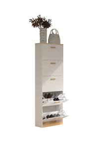 VCM. - Holz Regal Kipper Schuhregal Schuhschrank Schuhkipper 5 Klappen Halom XL - Anthrazit