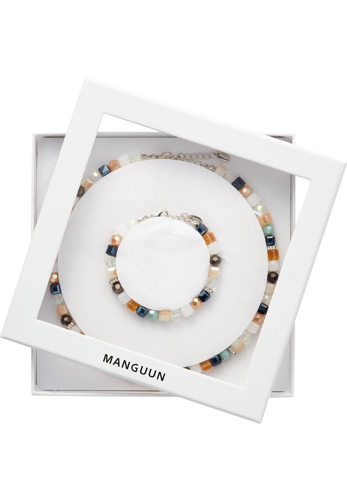 MANGUUN Damen Schmuck-Set mit Collier und Armband, Edelstahl | GALERIA