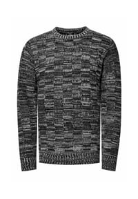 RUSTY NEAL® - Pullover mit dezenter Musterung und Strick-Design - Schwarz