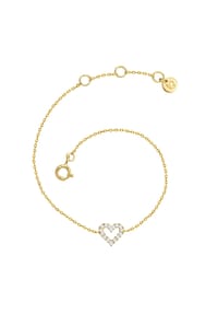 GLANZSTÜCKE MÜNCHEN - Damen Armband aus 925/- Sterling Silber in Gelbgold mit Zirkonia - gelbgold