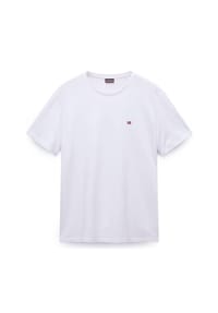 NAPAPIJRI - Herren T-Shirt - SALIS, Small Flag, Rundhals, Regular Fit, Baumwolle, einfarbig - Dunkelblau