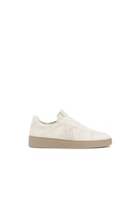 ONE ELEMENT - Sneakers aus Leder in gebrochenem Weiß mit gesticktem Logo - Off-white
