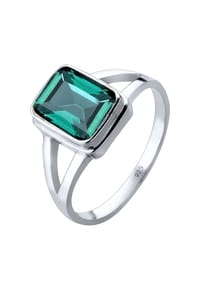 elli. - Ring Elli Ring Solitär Quarz Grün 925 Silber Neuheit - Gold
