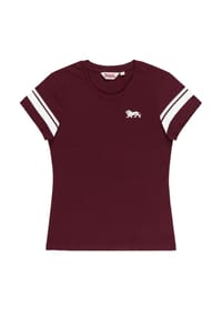 LONSDALE™ - Frauen T-Shirt CORTON - Oxblood/Ecru