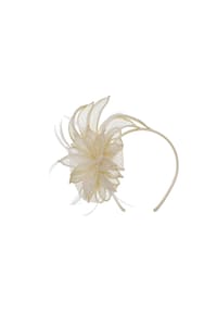 SEEBERGER - Sinamay Fascinator mit Federn 55628-0 - ivory