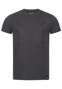 TAPOUT® - Herren T-Shirt normale Passform LIFESTYLE BASIC TEE - Anthracite/Black