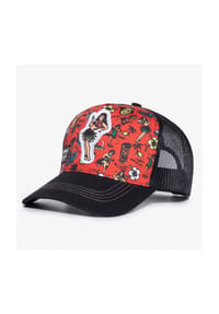 KING KEROSIN - Trucker Cap mit hawaiianischem Frontpatch Hawaii Honolulu - rot