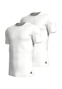 adidas - Active Flex Cotton Unterhemd, 2er-Pack, Slim-Fit, für Herren - 000 SCHWARZ
