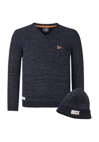JAN VANDERSTORM - Pullover mit Mütze RONAI - dunkelgrau