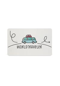 ppd - Frühstücksbrettchen Tray Worldtraveler, Resopal, 14.3 x 23.3 cm - Mehrfarbig