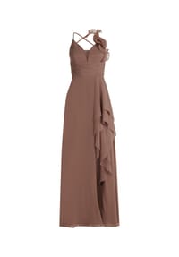 Vera Mont - Chiffonkleid mit Volant - Soft Rouge