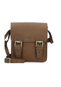 MIKA Lederwaren - kleine Umhängetasche Leder 15 cm - braun-matt