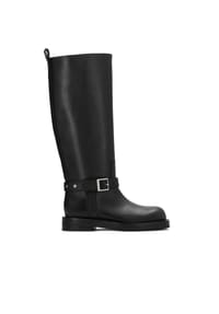 ONE ELEMENT - Schwarze Lederstiefel mit Riemen um den Knöchel - Schwarz