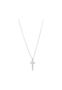 SMART JEWEL® - Kette Buchstabe T mit Zirkonia Steine, Silber 925 - silber