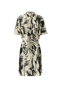 comma, - Shirtkleid, kurz, für Damen - 99A9  GREY/BLACK