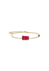 Thomas Sabo THOMAS SABO x HARIBO - Armband mit Goldbär Rot - gelbgoldfarben