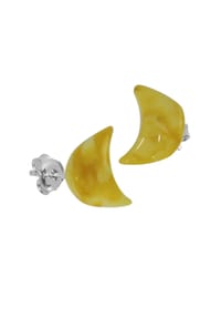 OSTSEE-SCHMUCK® - Ohrstecker , Halbmond , Silber 925/000 - silber