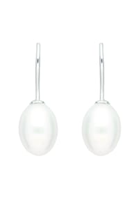 Adelia's - Damen Silber Schmuck 925 Silber Ohrringe  Ohrhänger mit Süßwasser Zuchtperle - silber