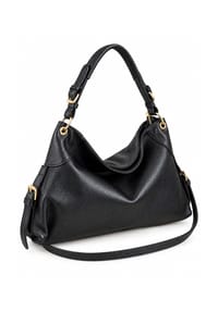 collezione alessandro® - Ledertasche Arezzo Echtes Leder, goldfarbene Details - schwarz
