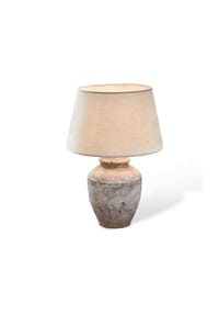 LOBERON - Tischlampe Mosnay beige/antikgrau - beige/antikgrau