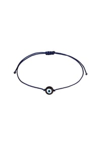 KUZZOÍ - Armband Nylon Textilarmband Evil Eye Glas Bead - Beige