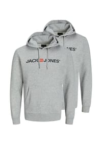 JACK & JONES - Sweatshirt / Hoodie 2er Pack Corp - Dunkelblau / weiß
